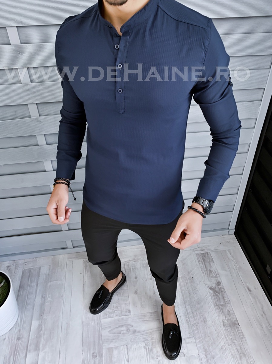 Camasa barbati bleumarin slim fit b1337 w9-4